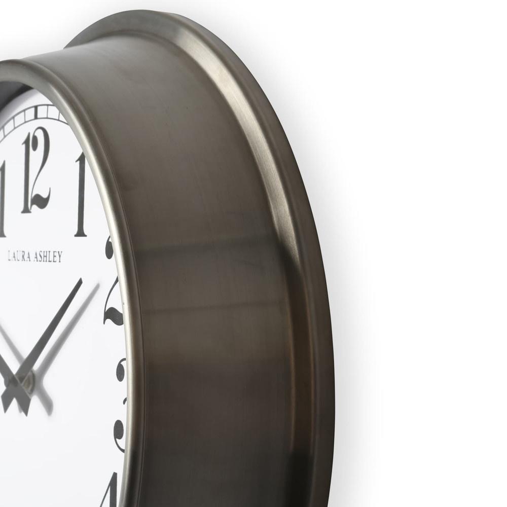 Gibson Large Brushed Stainless Clock