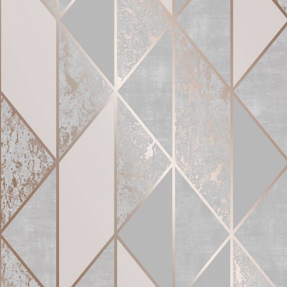 milan geo rose gold wallpaper