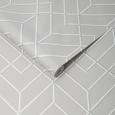 losanges filaires silver wallpaper