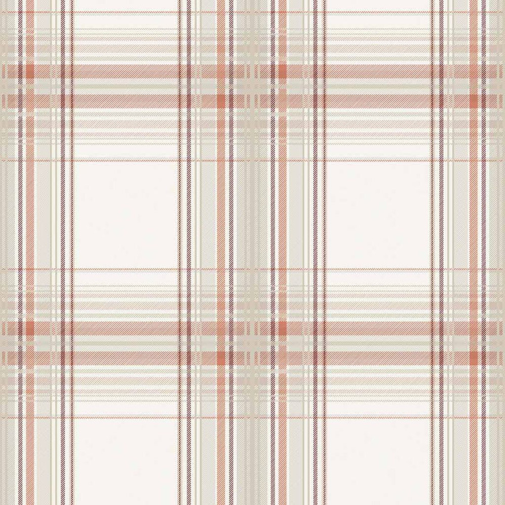 iona check burnt orange wallpaper