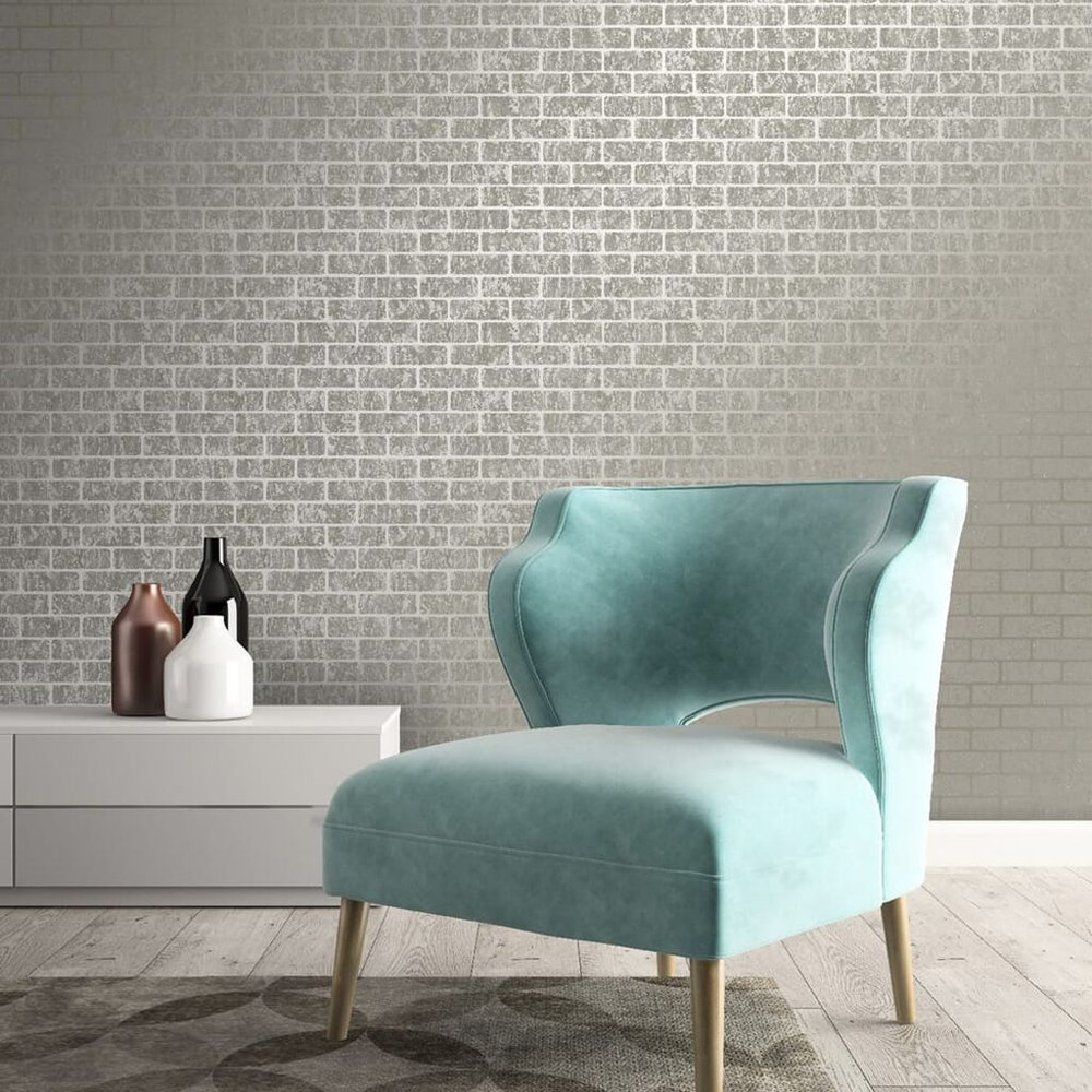 milan brick taupe wallpaper