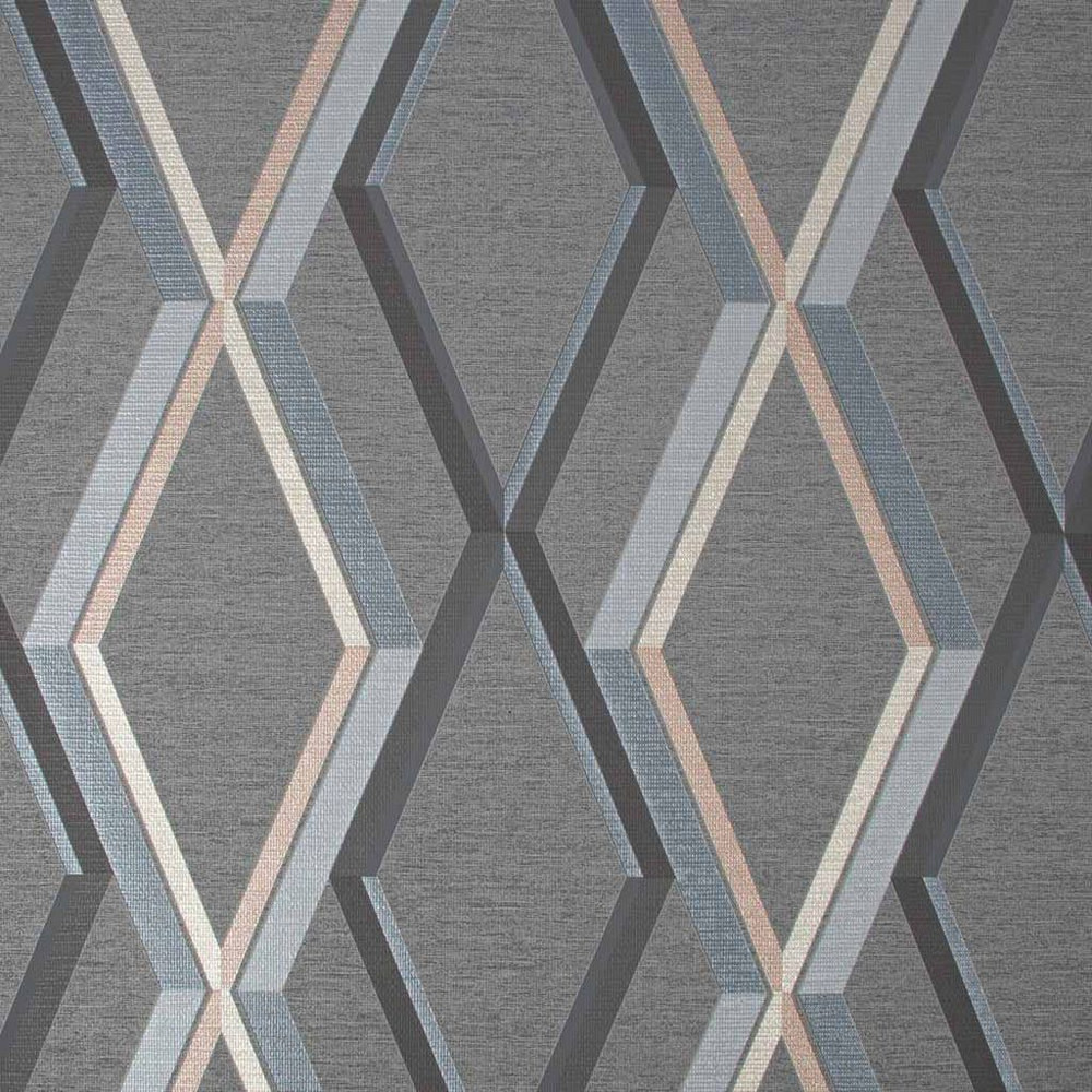 prestige geo charcoal wallpaper