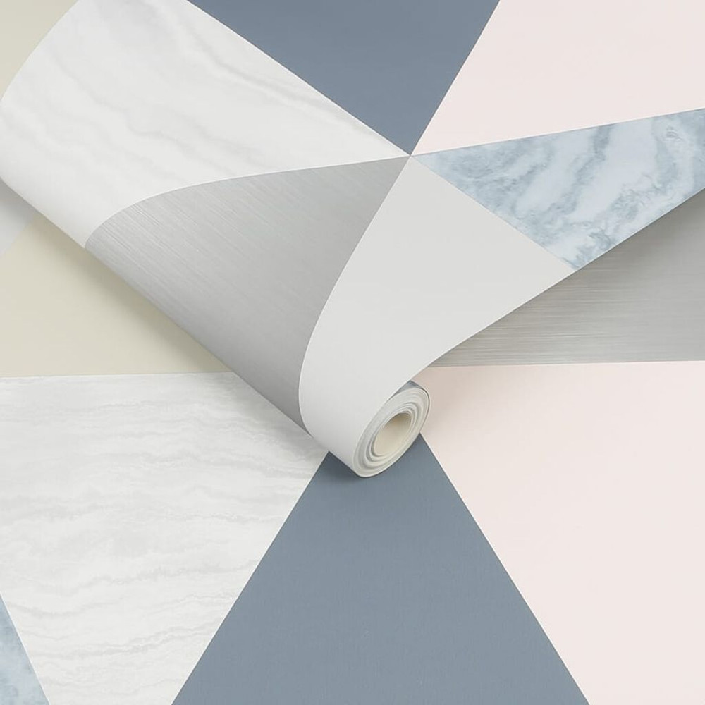 harlequin navy & pink wallpaper