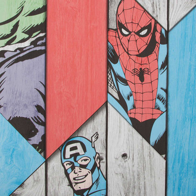 Marvel Wood Panel Wallpaper