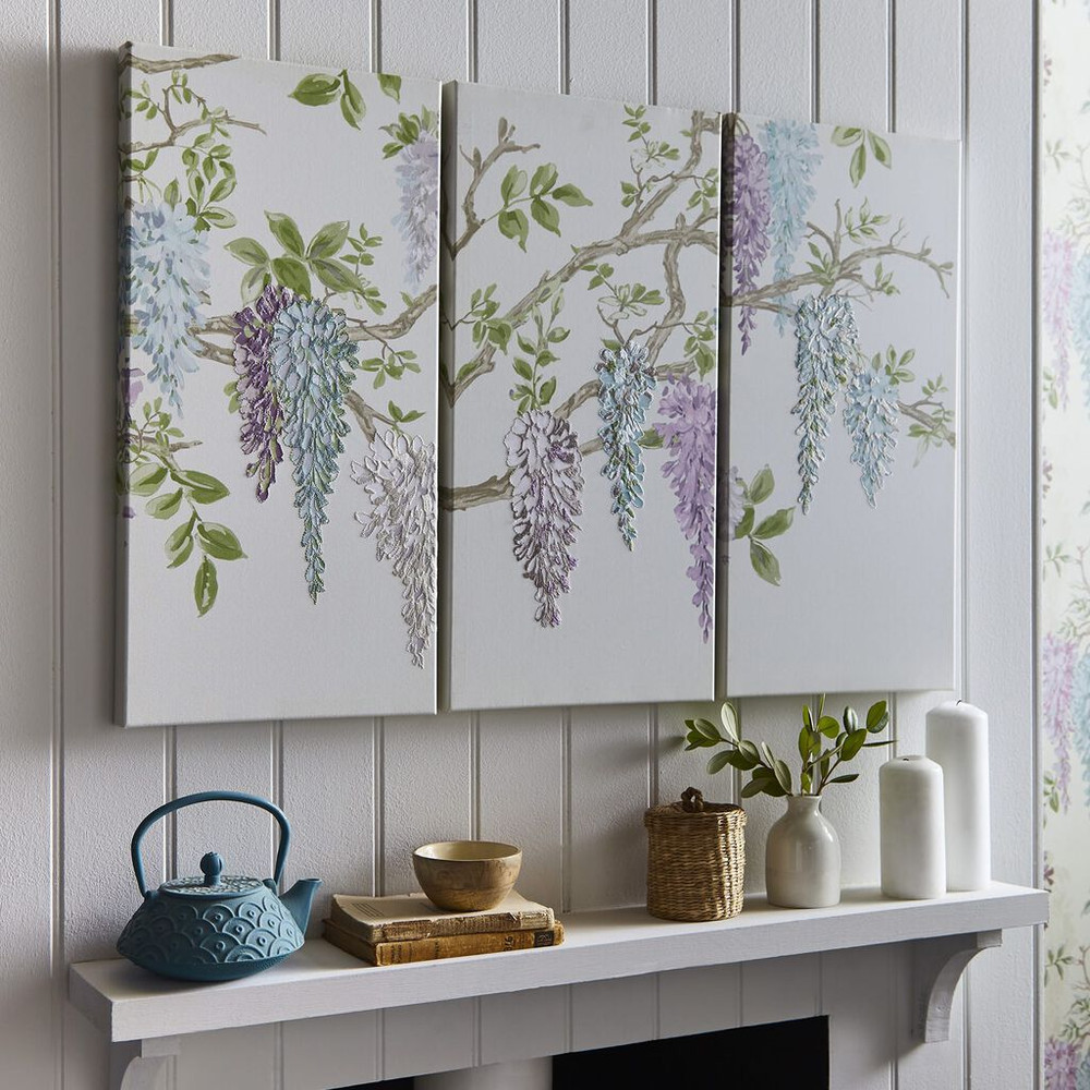 wisteria garden printed canvas