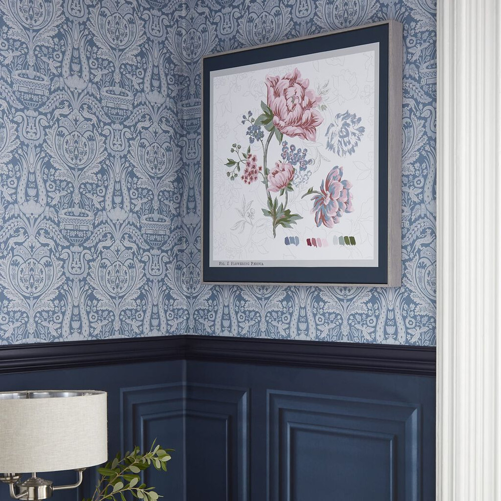 tapestry floral box framed canvas