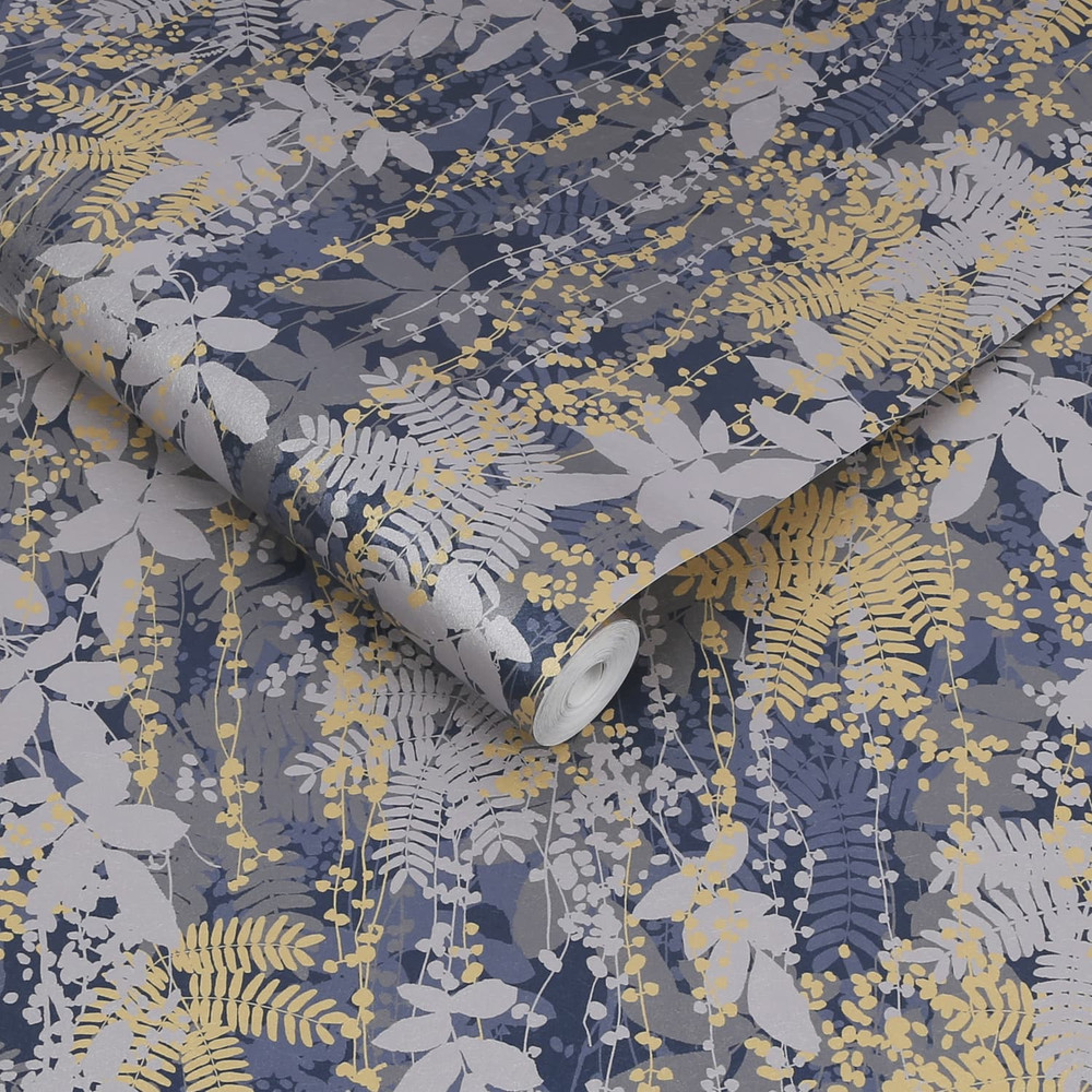 Canopy French Navy Wallpaper