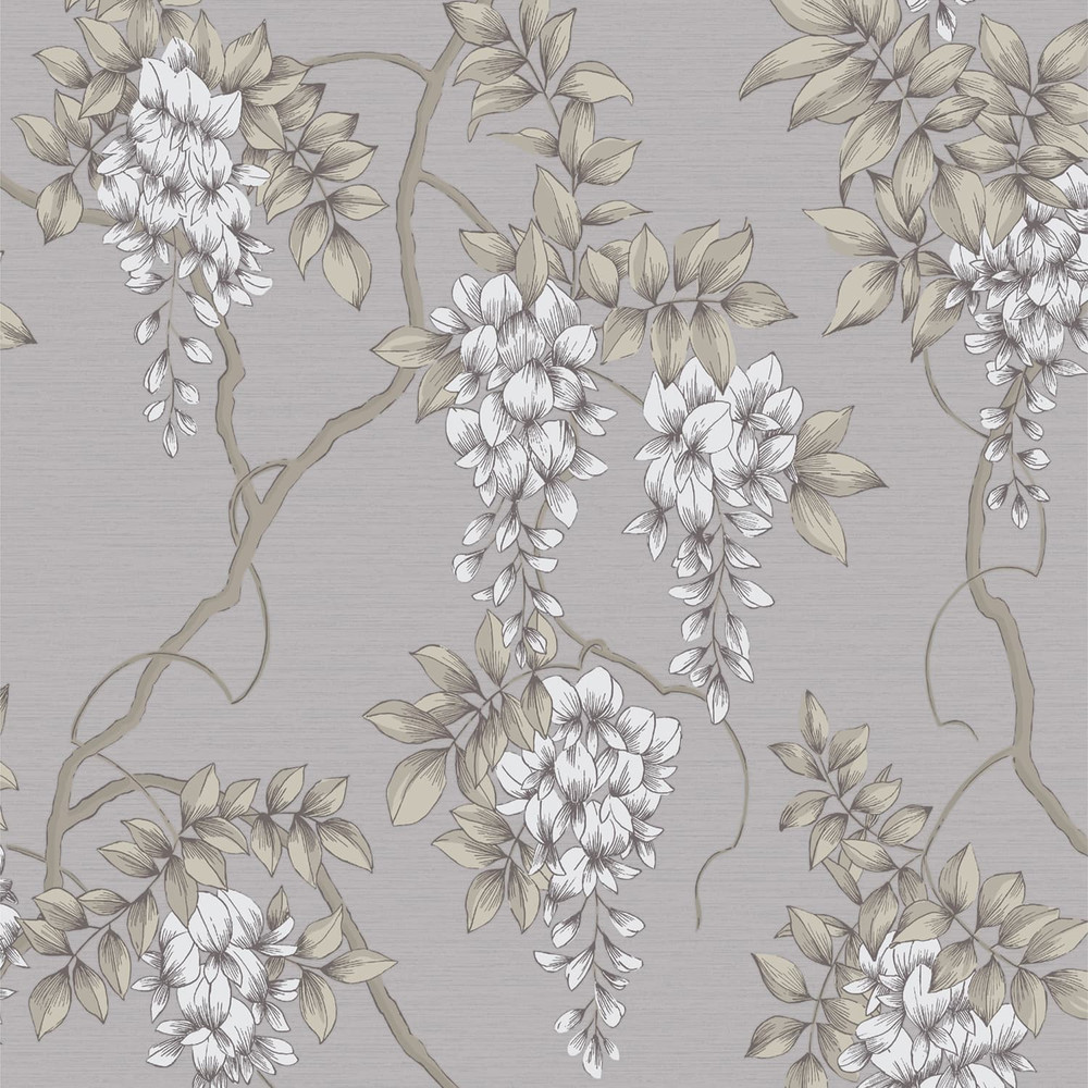 Wisteria Mauve Wallpaper