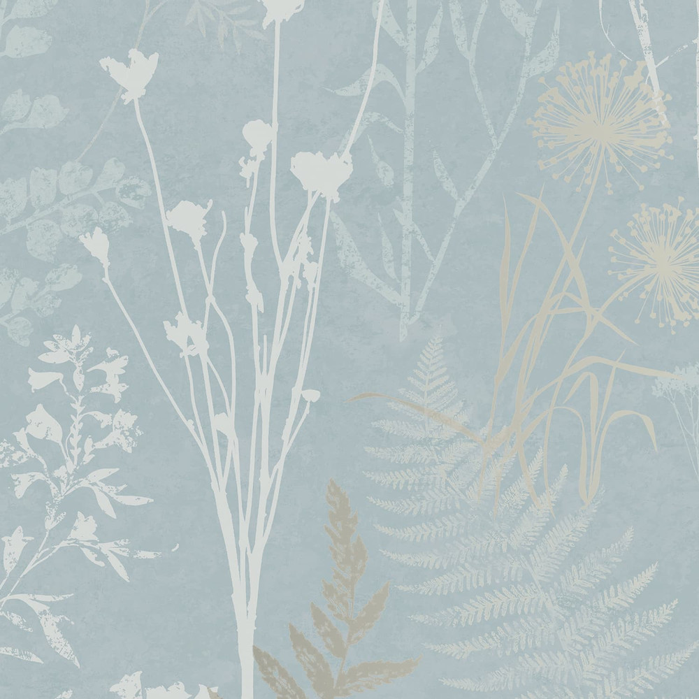 Organics Duck Egg Wallpaper