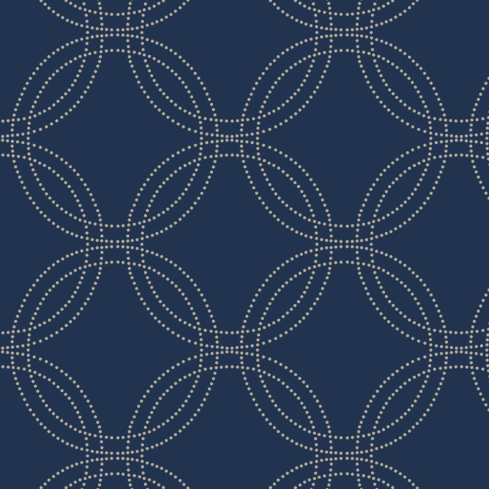 Serpentine Navy Wallpaper