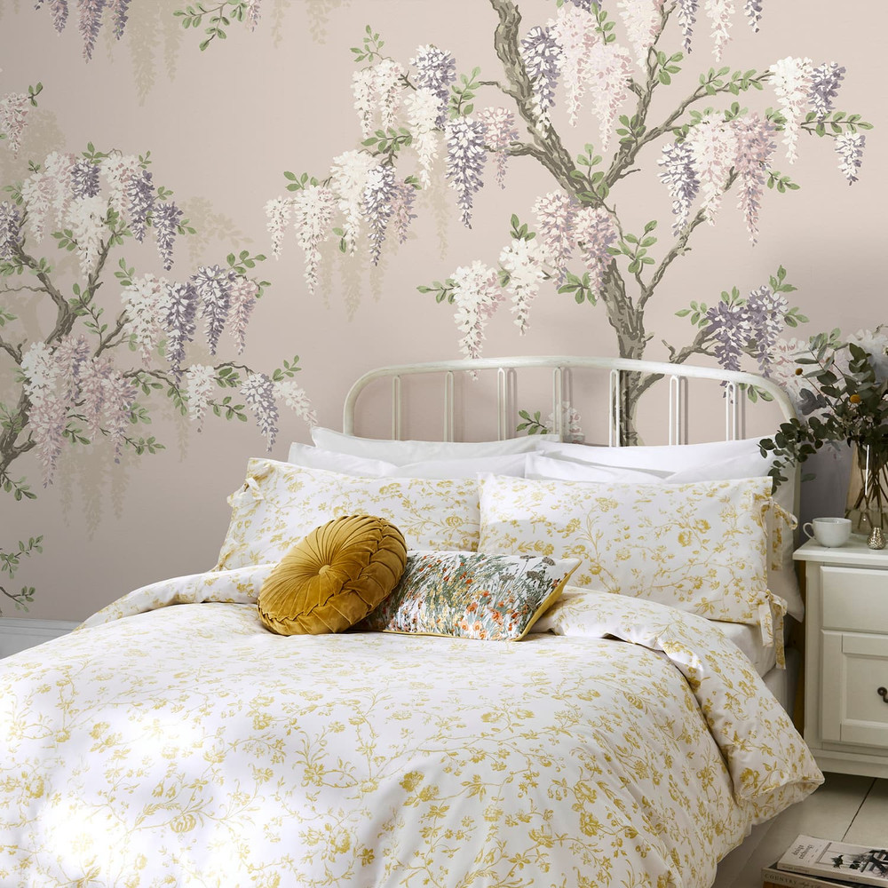 Laura Ashley Wisteria Garden Pale Amethyst Bespoke Mural