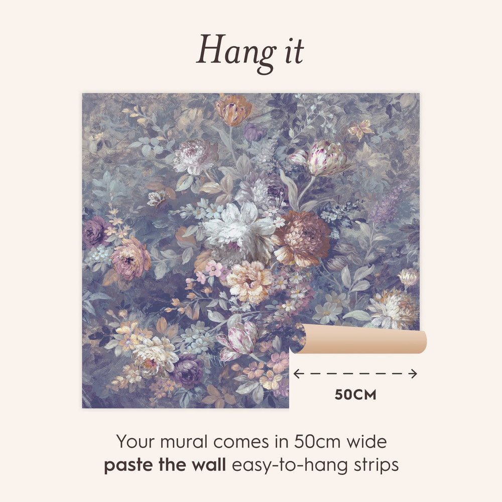 Laura Ashley Mathilde Iris Purple Bespoke Mural