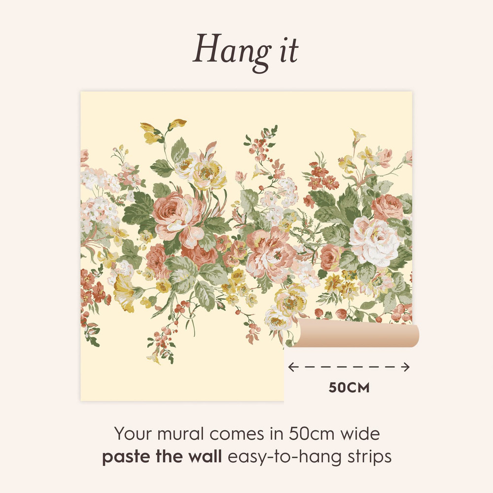 Laura Ashley Rosemore Pale Sable Bespoke Mural