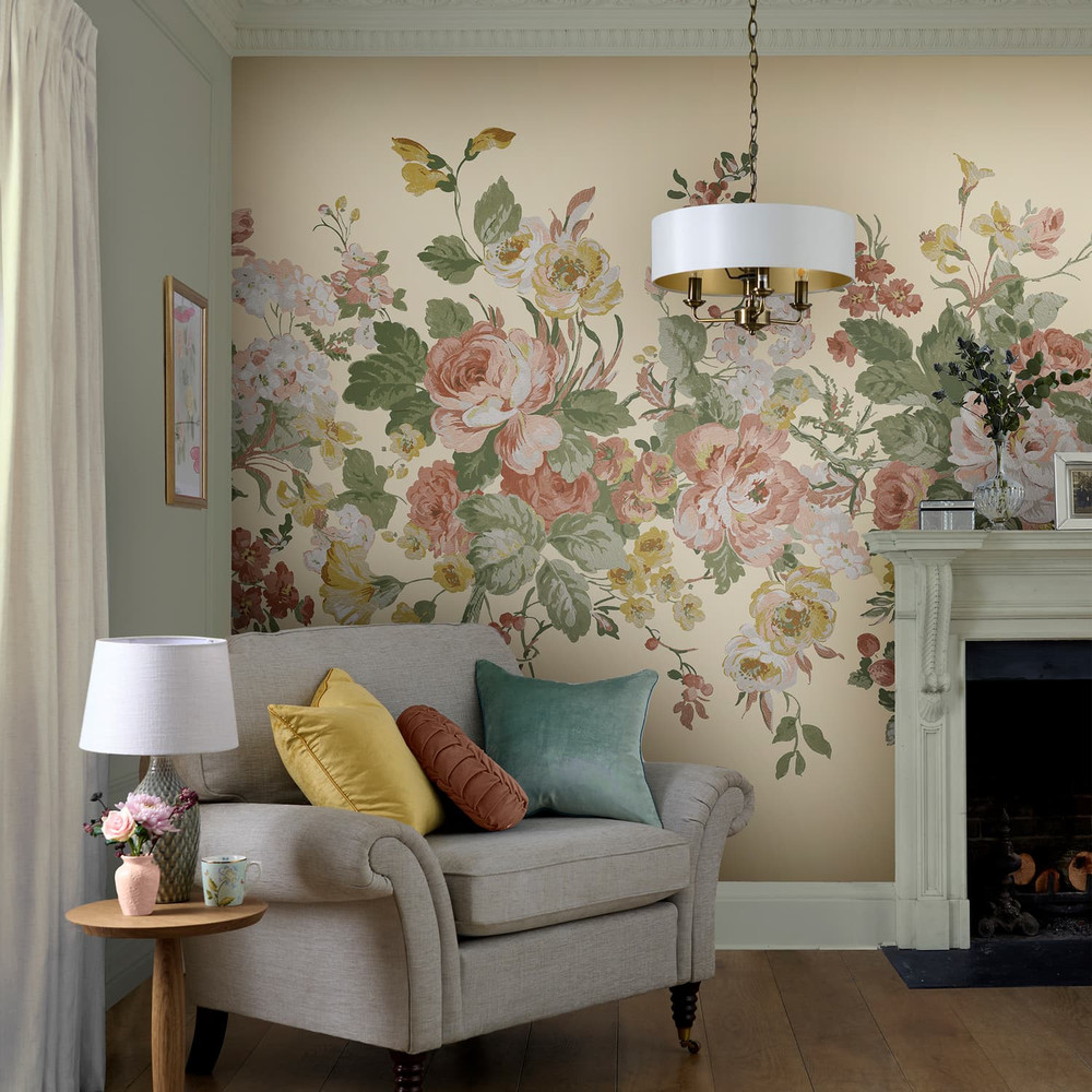 Laura Ashley Rosemore Pale Sable Bespoke Mural