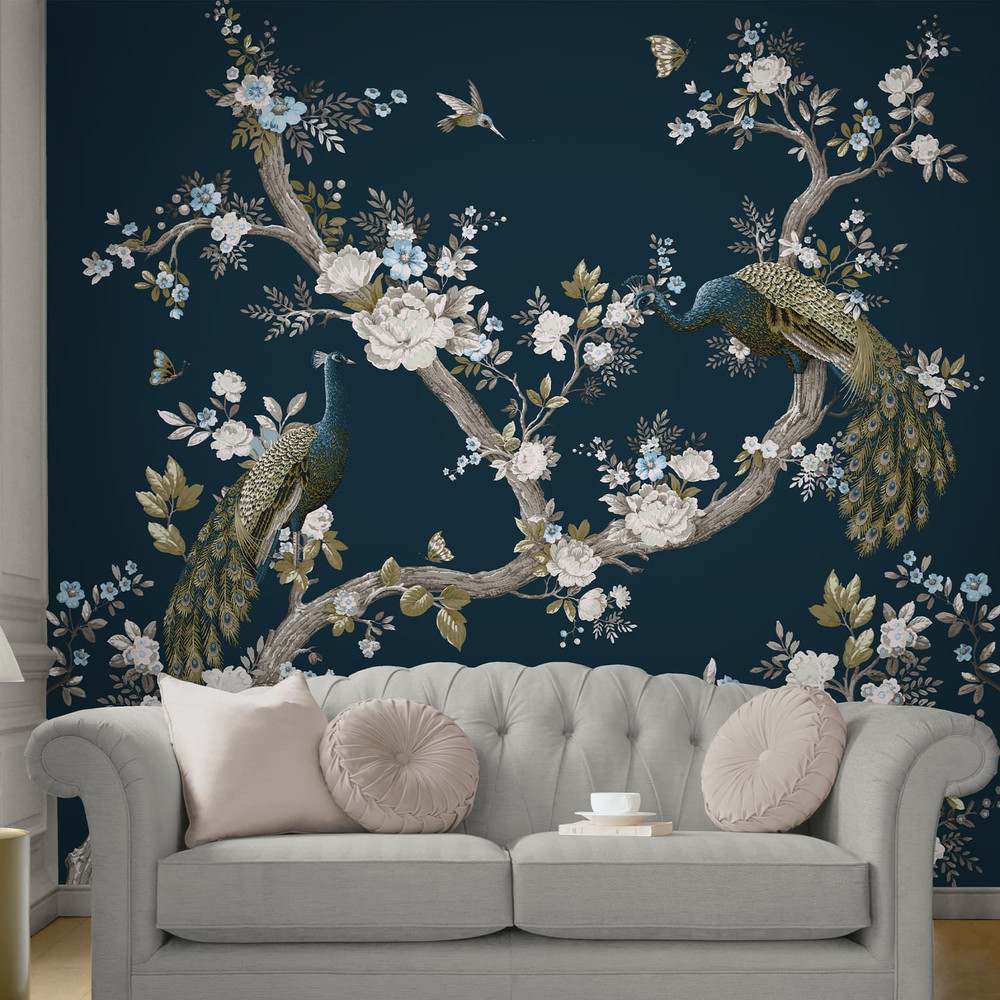 Laura Ashley Belvedere White Midnight Bespoke Mural