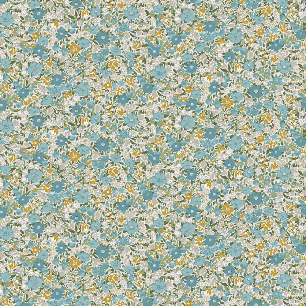 Laura Ashley Loveston Newport Blue Wallpaper