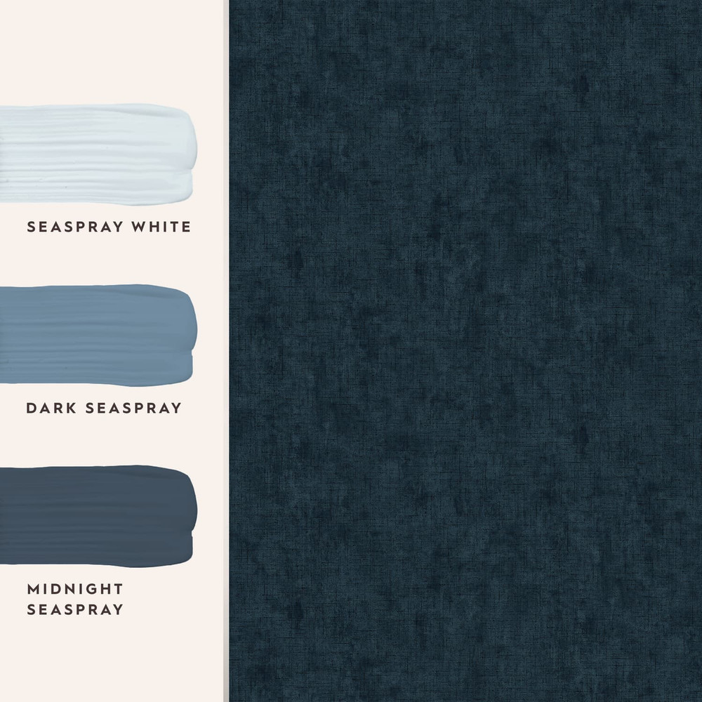 Laura Ashley Plain Midnight Seaspray Wallpaper