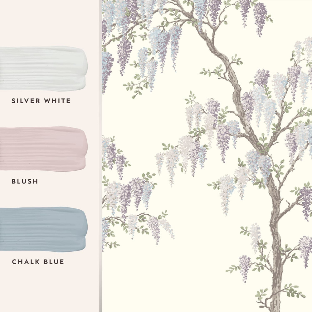 Laura Ashley Wisteria Garden Natural Bespoke Mural