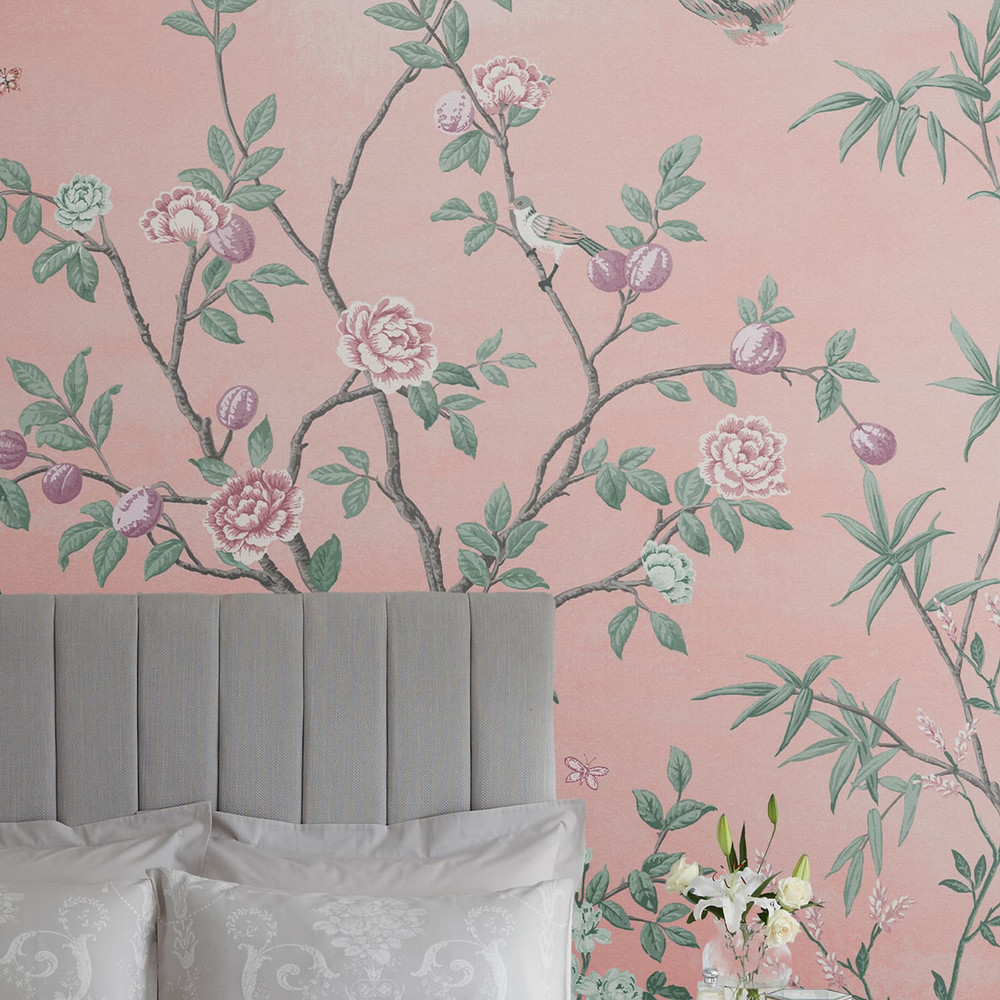 Laura Ashley Eglantine Pink Bespoke Mural