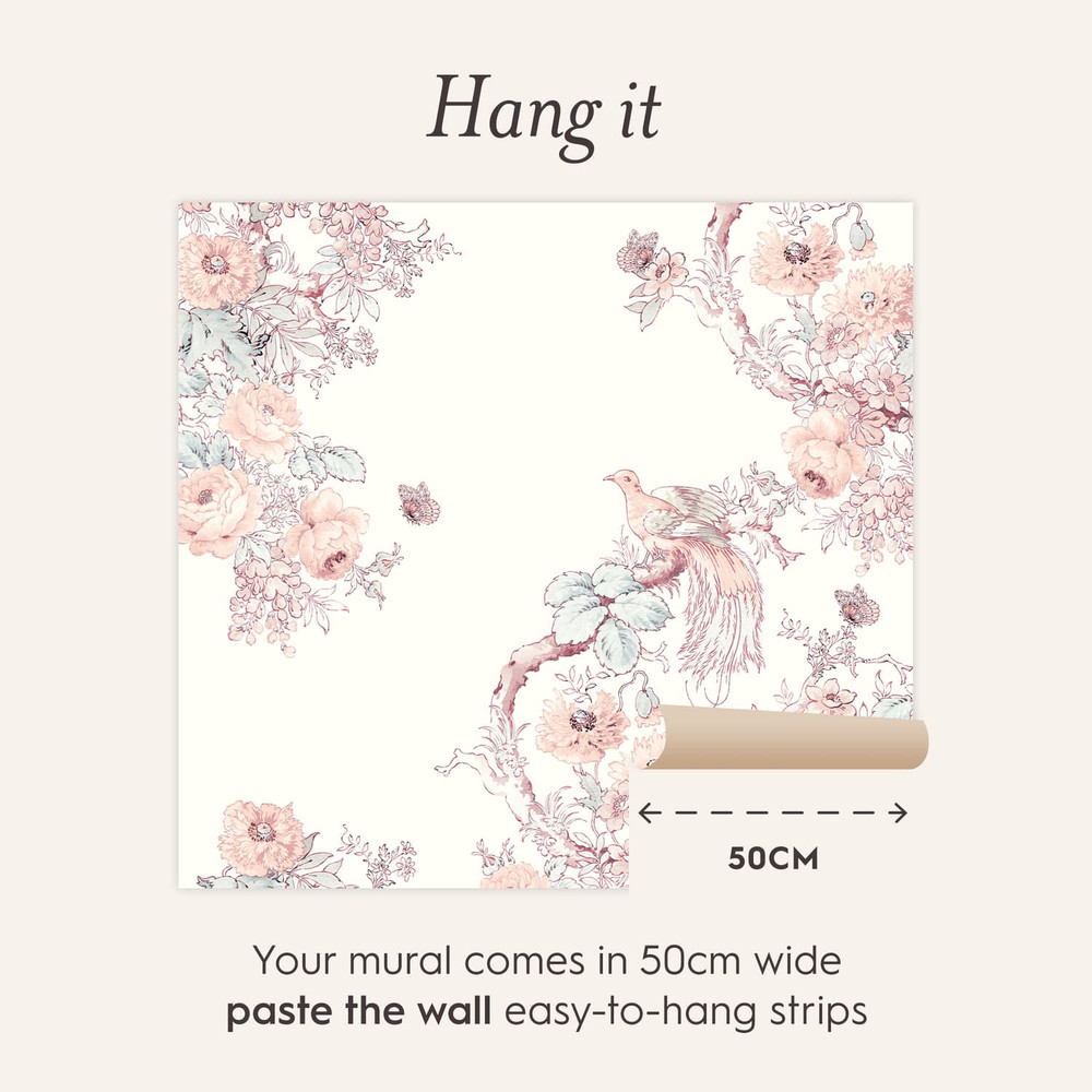 Laura Ashley Birtle Blush Bespoke Mural