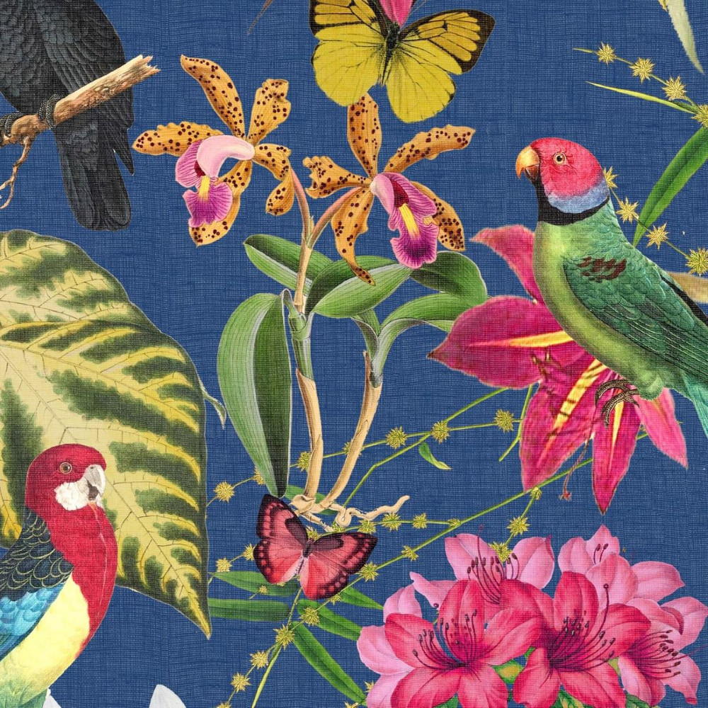 Paradiso Deep Navy Wallpaper