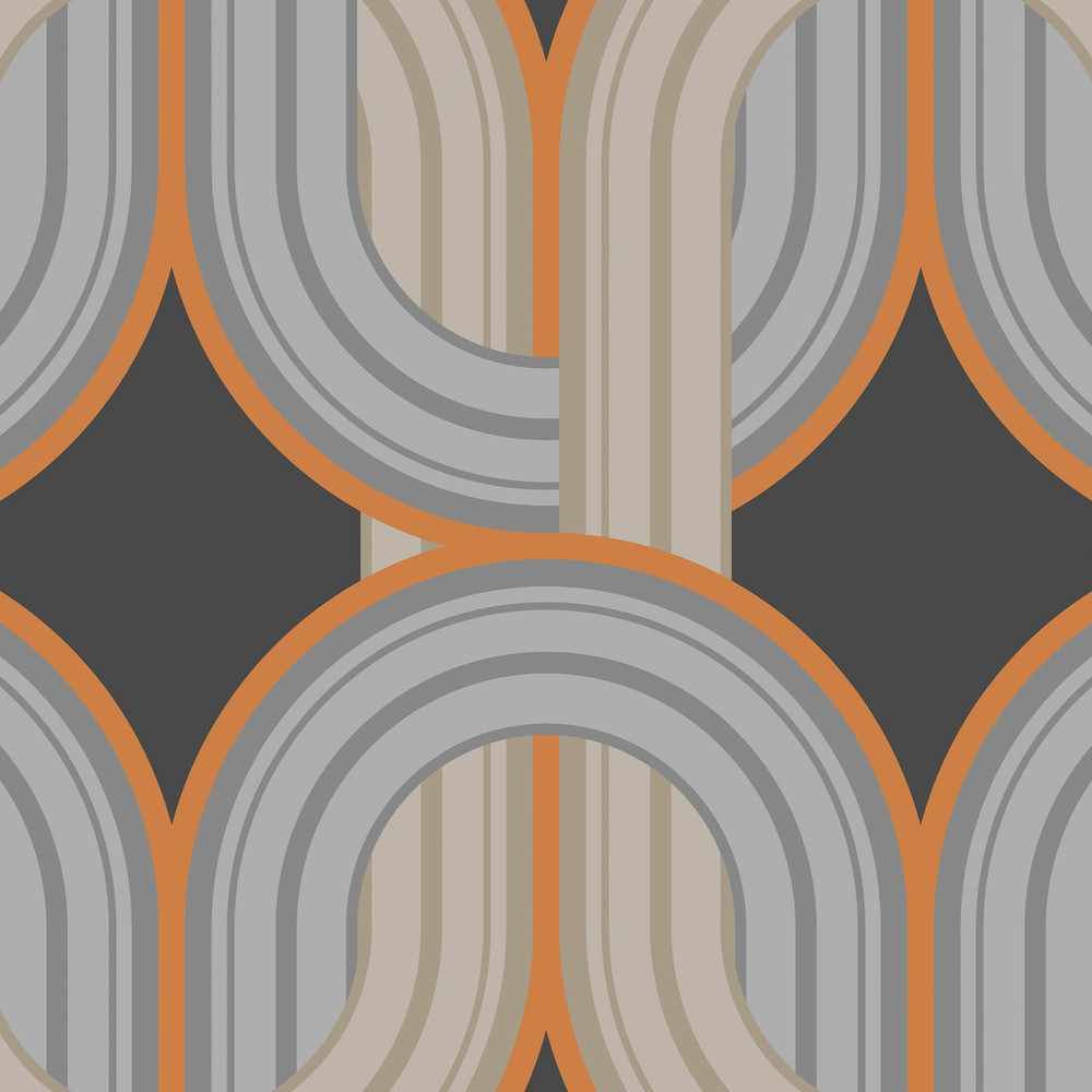 In the Loop Choc Orange Wallpaper
