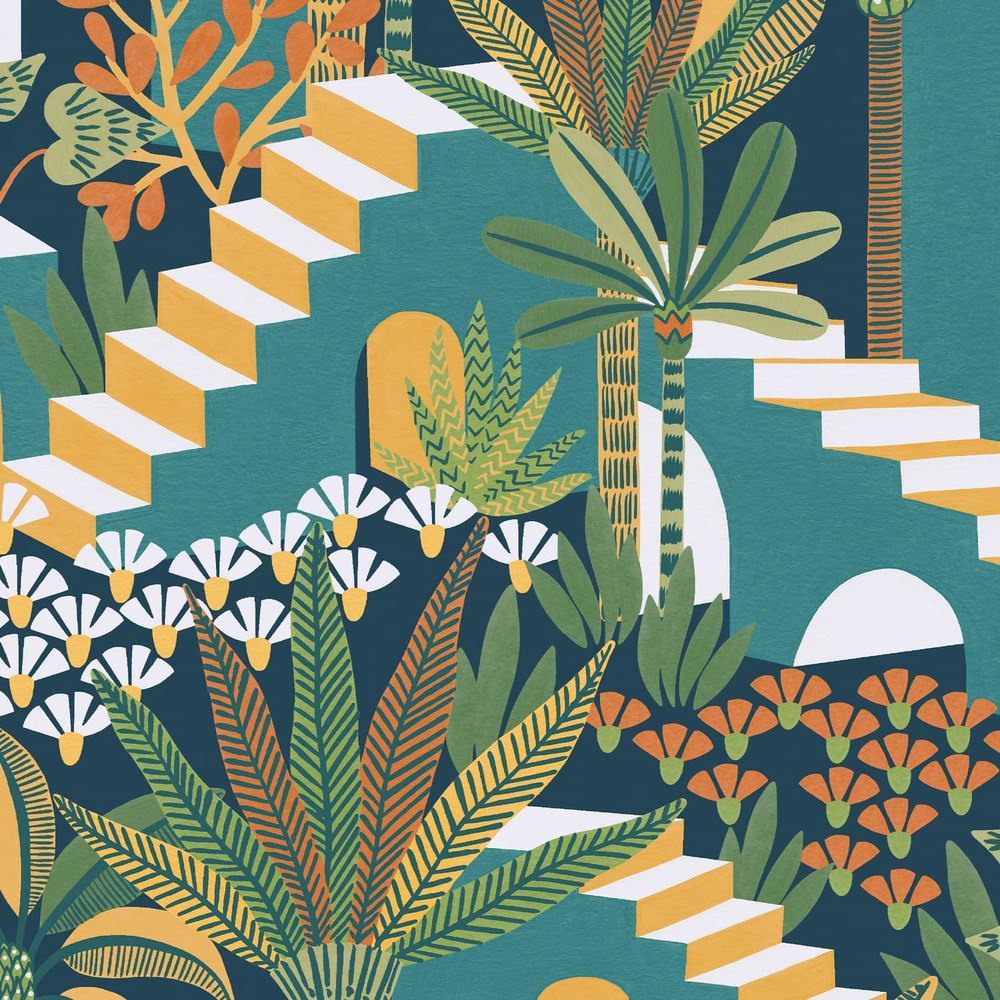 Vacay Tropical Night Wallpaper