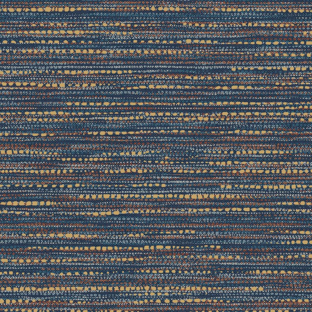Chunky Horizontal Weave Indigo Wallpaper