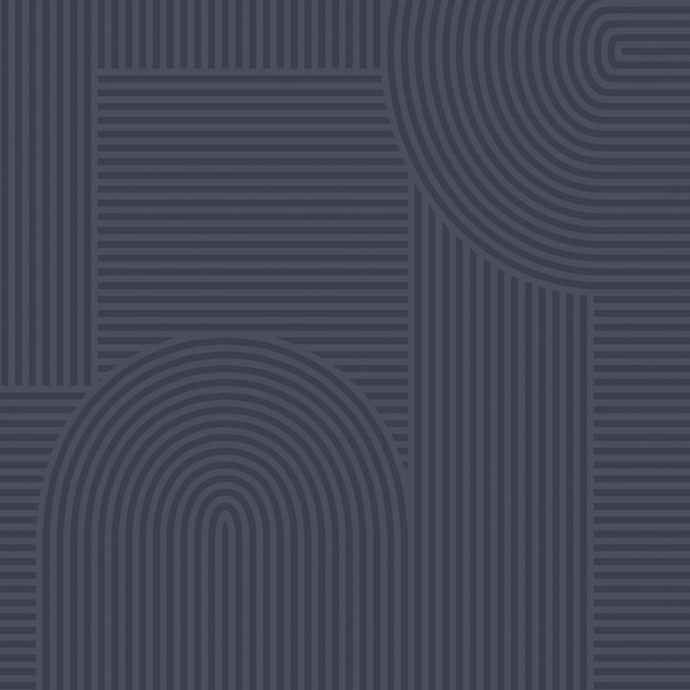 Mindful Living Navy Wallpaper