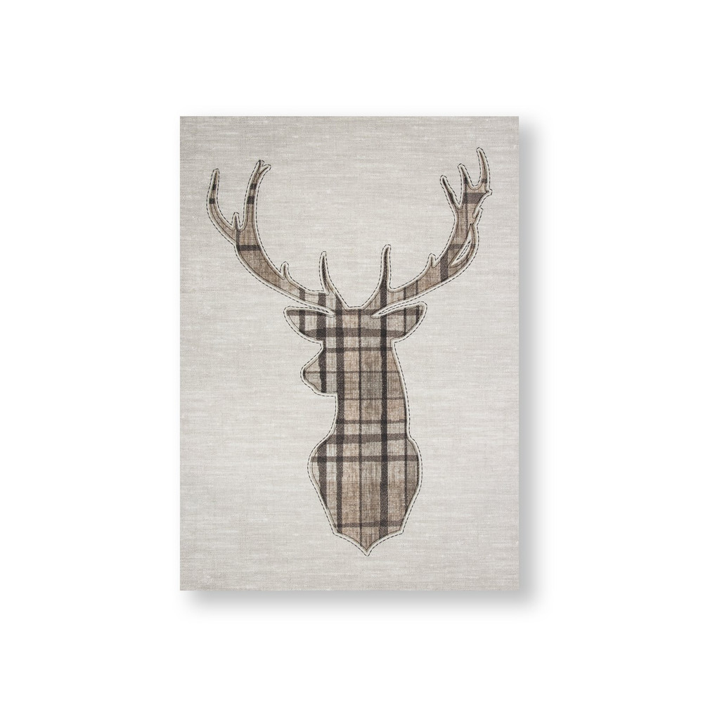 Tartan Stag Printed Canvas Wall Art - 105385_FRONT_TARTAN STAG_01.jpg
