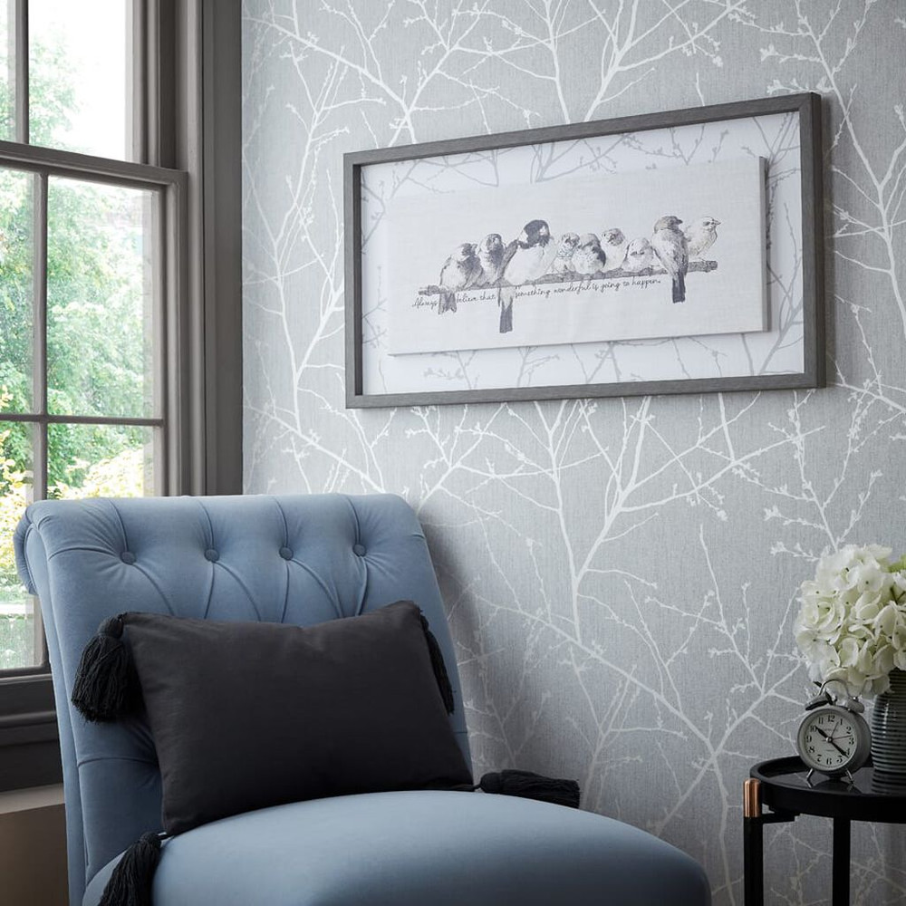 innocence birds framed floating canvas