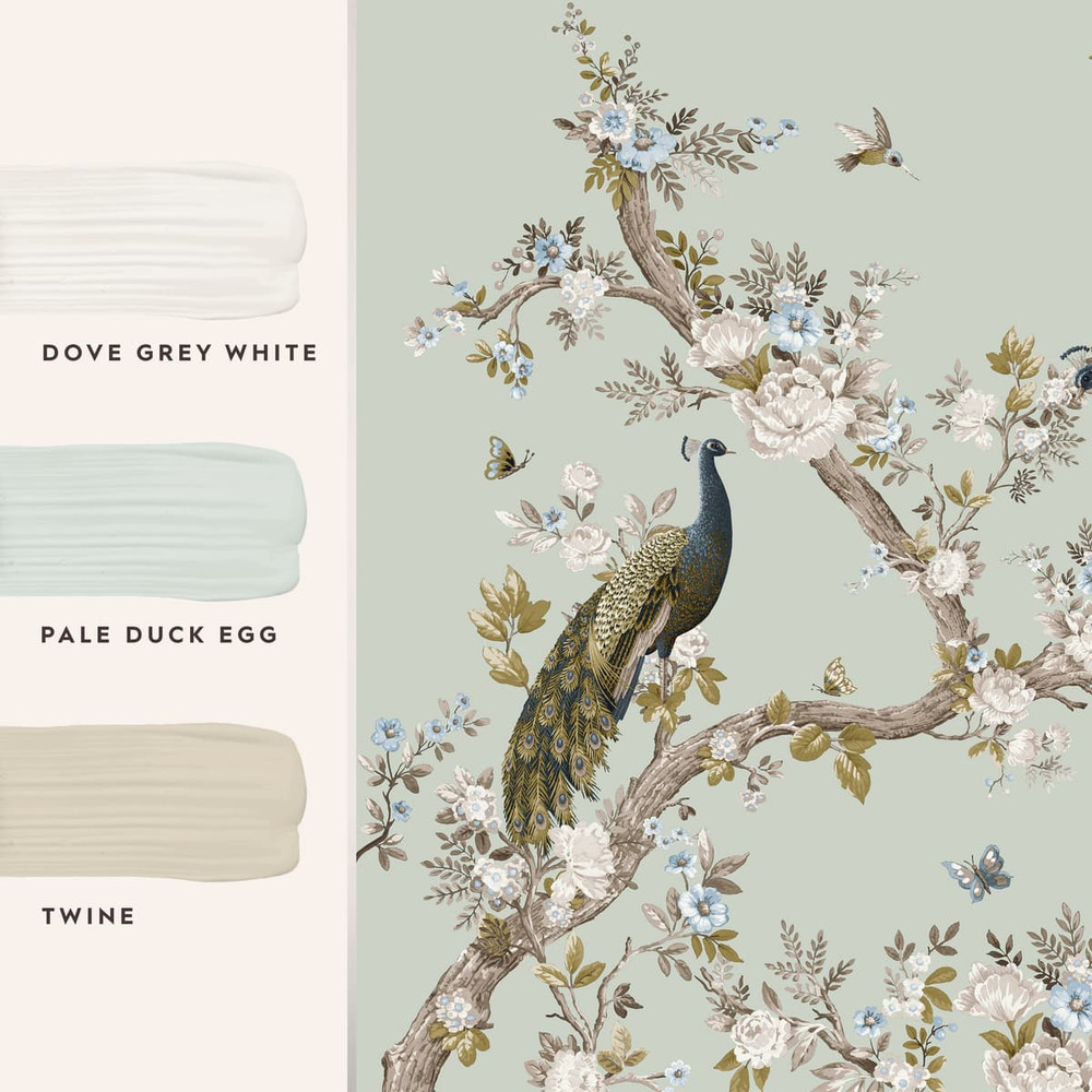 Laura Ashley Belvedere Duck Egg Blue Bespoke Mural