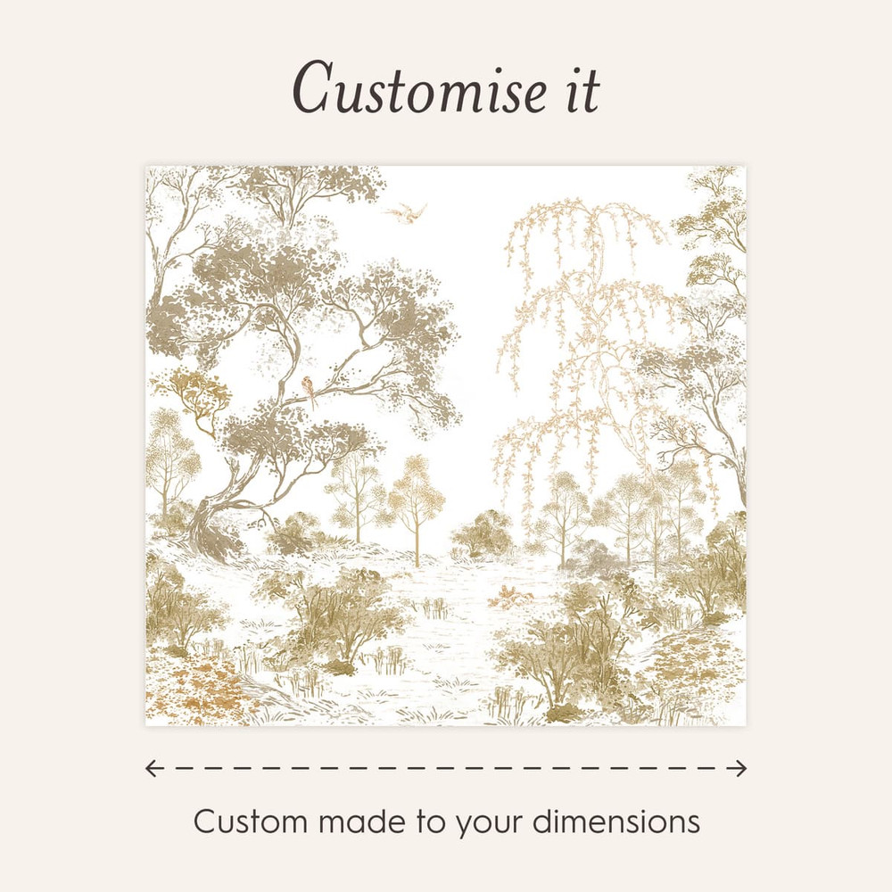 Laura Ashley Talbenny Truffle Natural Bespoke Mural