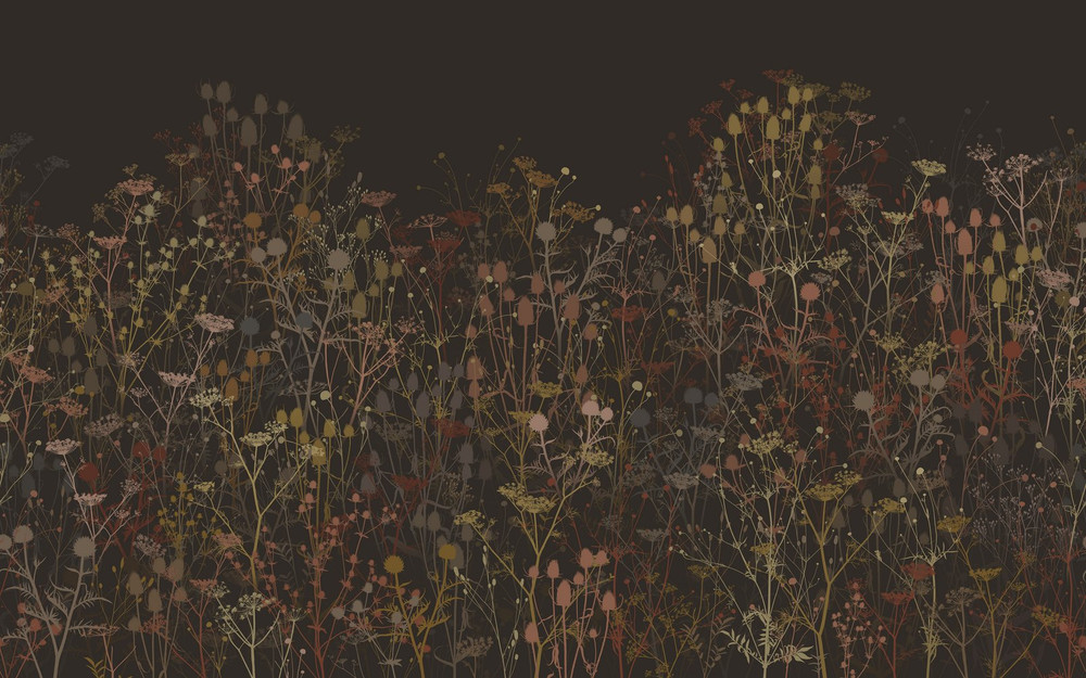 Tania's Garden Cocoa Fixed Size Mural by Clarissa Hulse