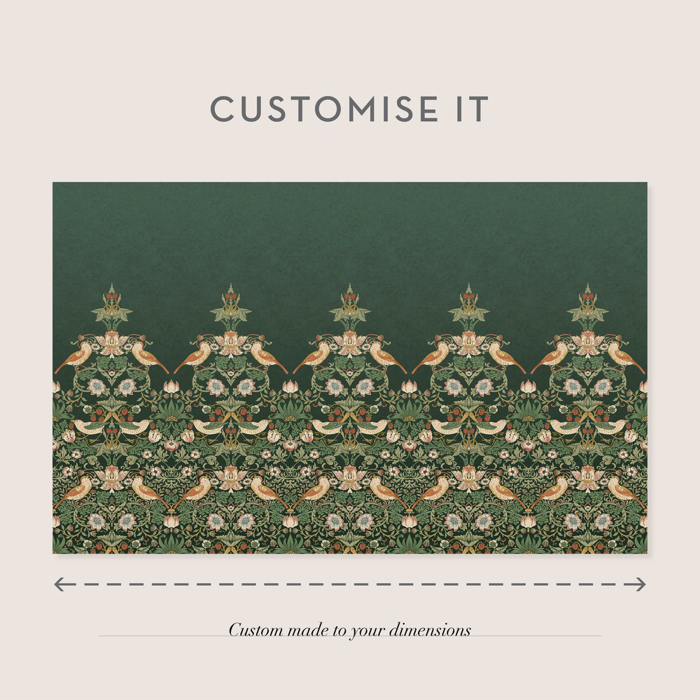 Strawberry Thief Green Bespoke Mural