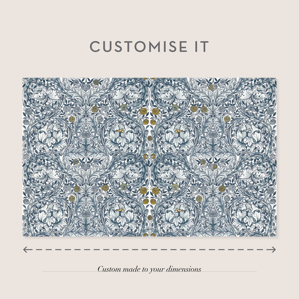 African Marigold Blue Bespoke Mural