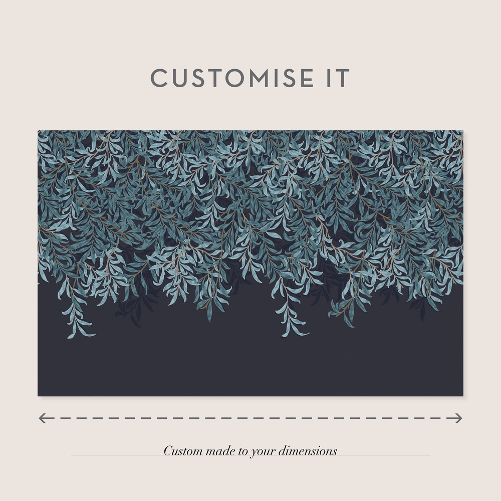 Willow Bough Navy Bespoke Mural