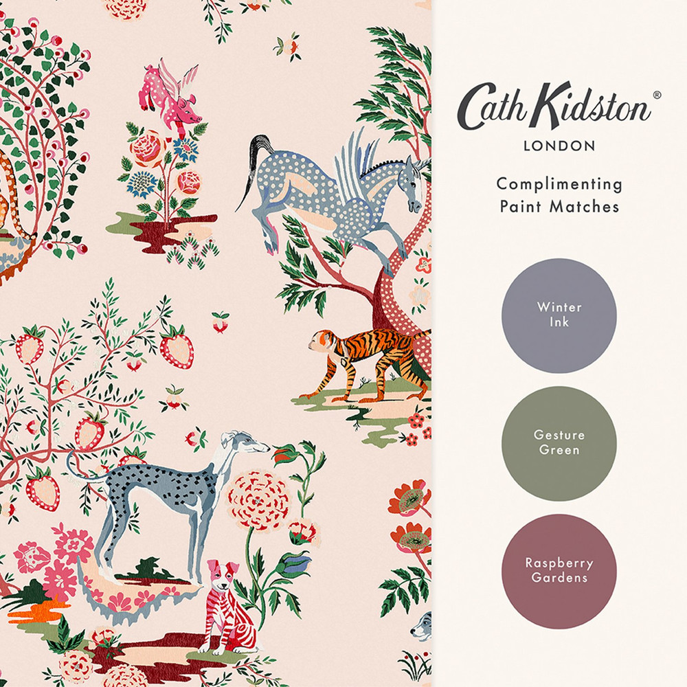 Cath Kidston Painted Kingdom Pink Wallpaper
