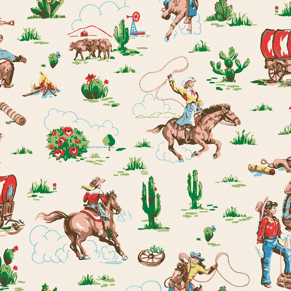 Cath Kidston Cowgirls Wallpaper