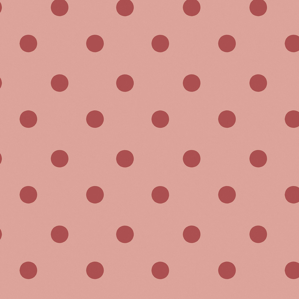 Cath Kidston Button Spot Pink & Red Wallpaper