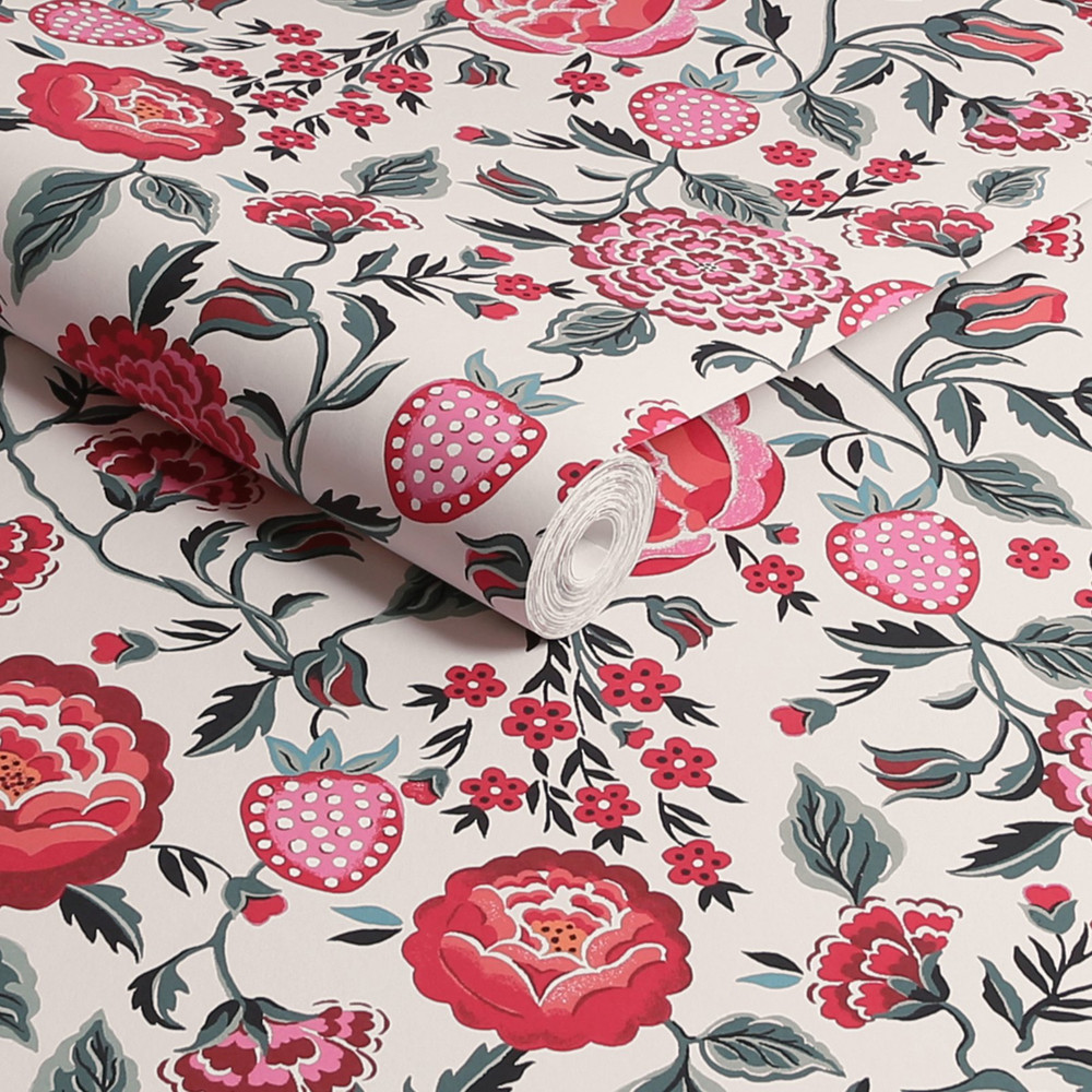 Cath Kidston Strawberry Garden Rose Wallpaper