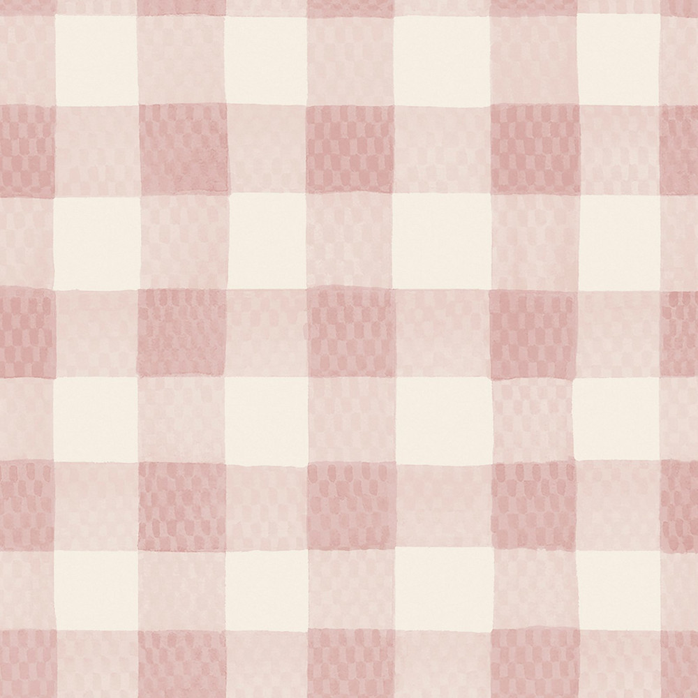 Cath Kidston Painted Gingham Pink Wallpaper