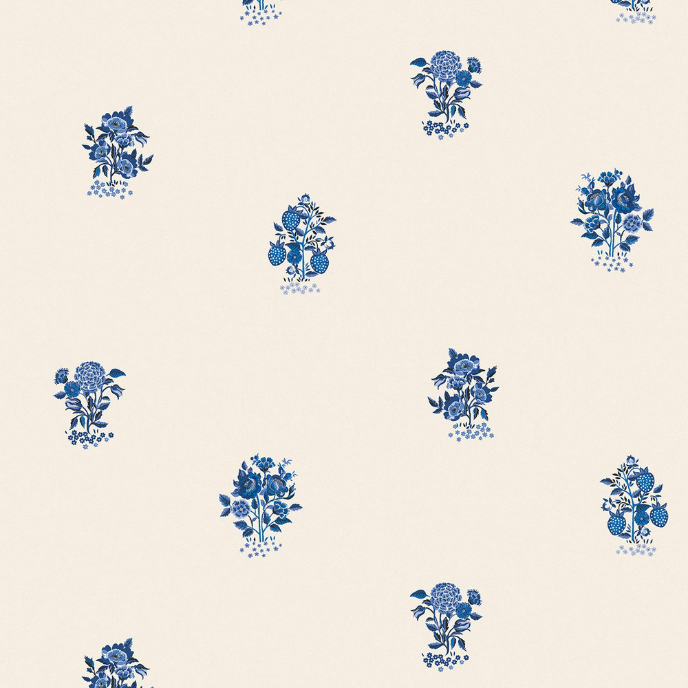 Cath Kidston Kingdom Posey Blue Wallpaper