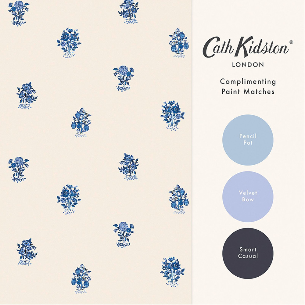 Cath Kidston Kingdom Posey Blue Wallpaper