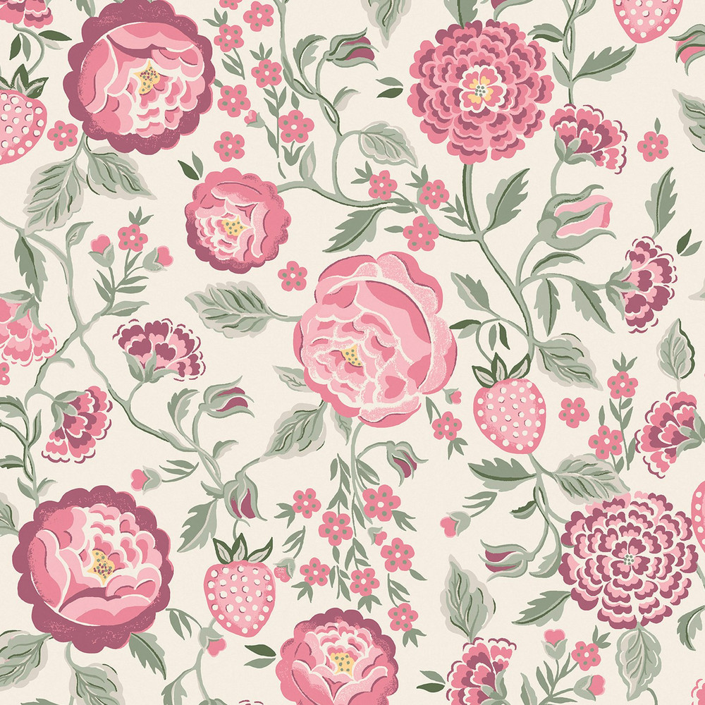 Cath Kidston Strawberry Garden Spring Wallpaper