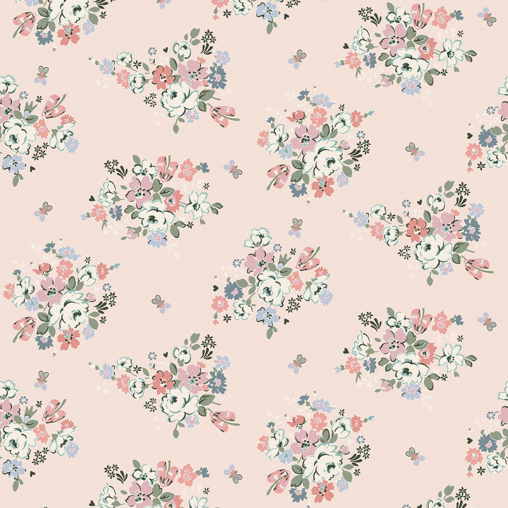 Cath Kidston Clifton Floral Pink Wallpaper