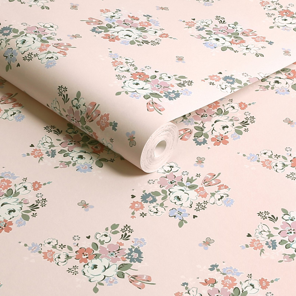 Cath Kidston Clifton Floral Pink Wallpaper