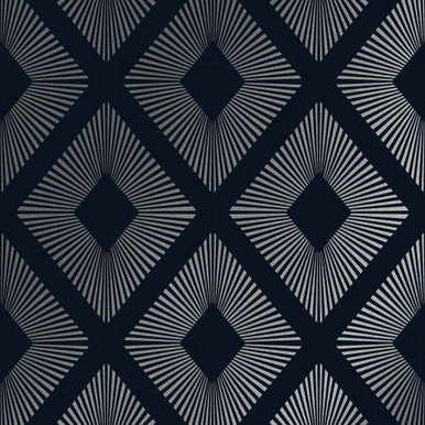 next deco triangle navy wallpaper