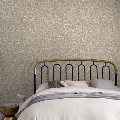 next ditsy leaf neutral wallpaper