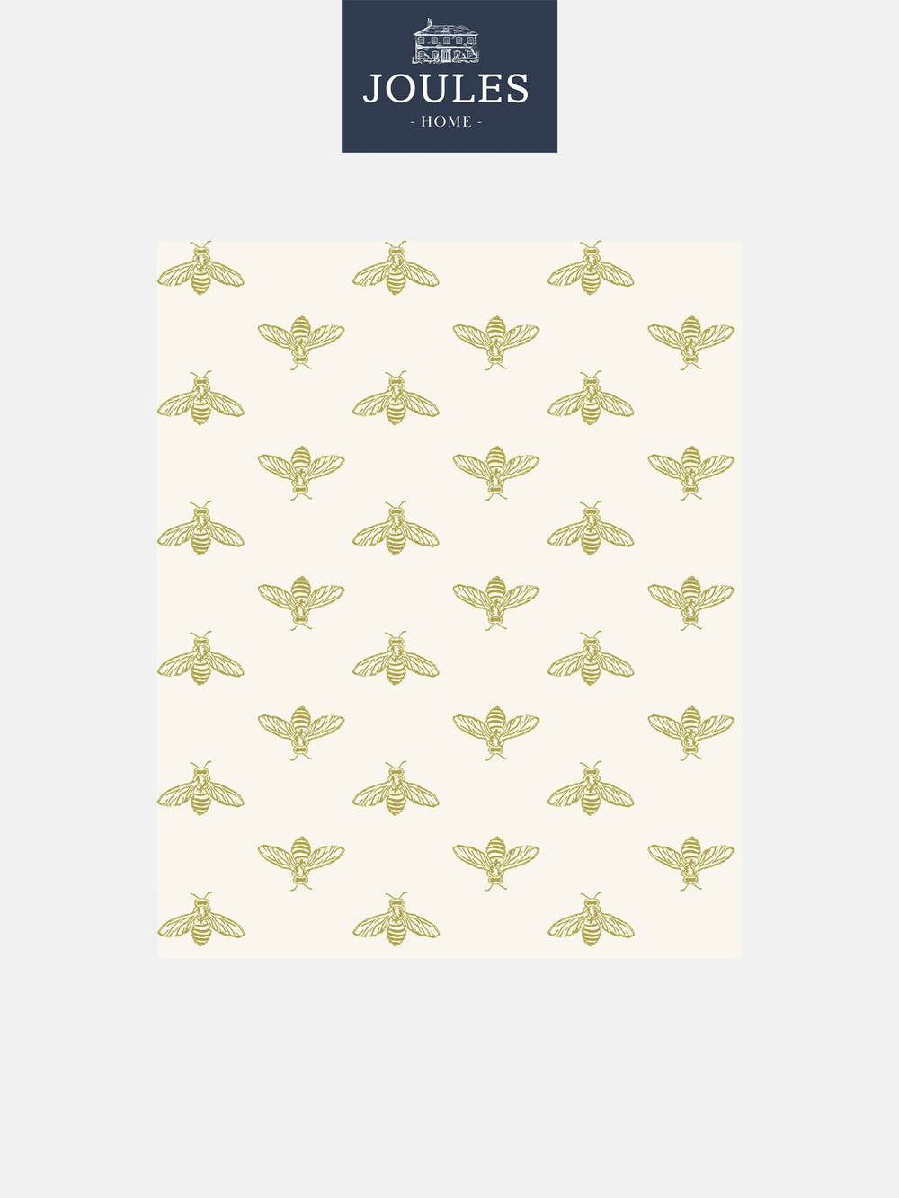 Joules Block Print Bee Antique Gold Wallpaper